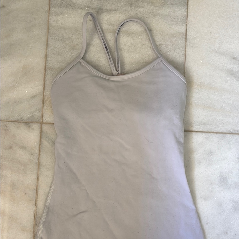 White Lululemon Strappy Tank